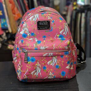 Disney Star Wars Pink Floral AOP Kylo Ren & Rey Mini Backpack